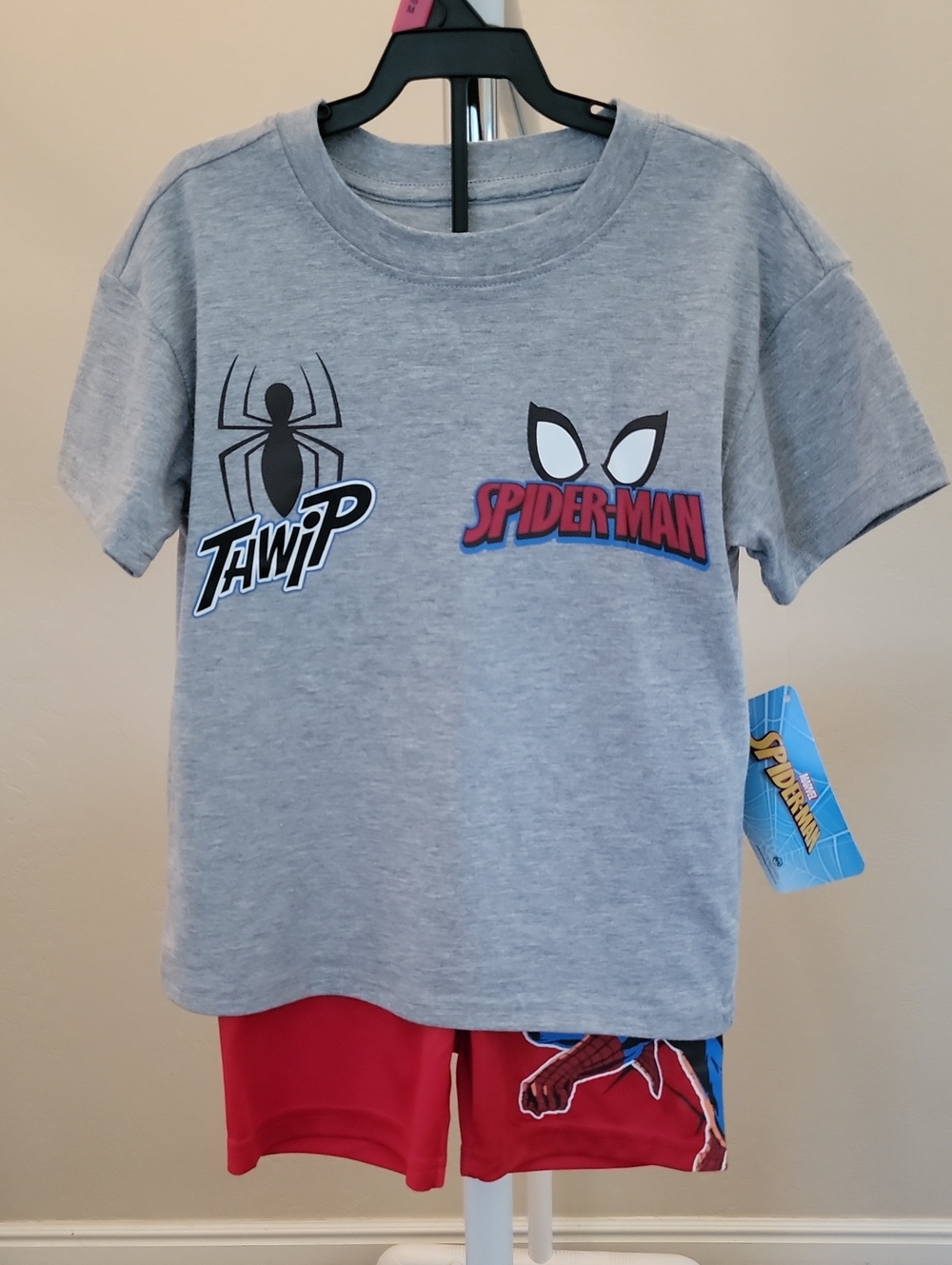 Marvel Spider-Man Boys Size 5 Gray & Red NWT Matching Set